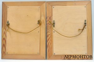 Парные фарфоровые пласты с изображениями херувимов, путти. Германия, середина XIX века.