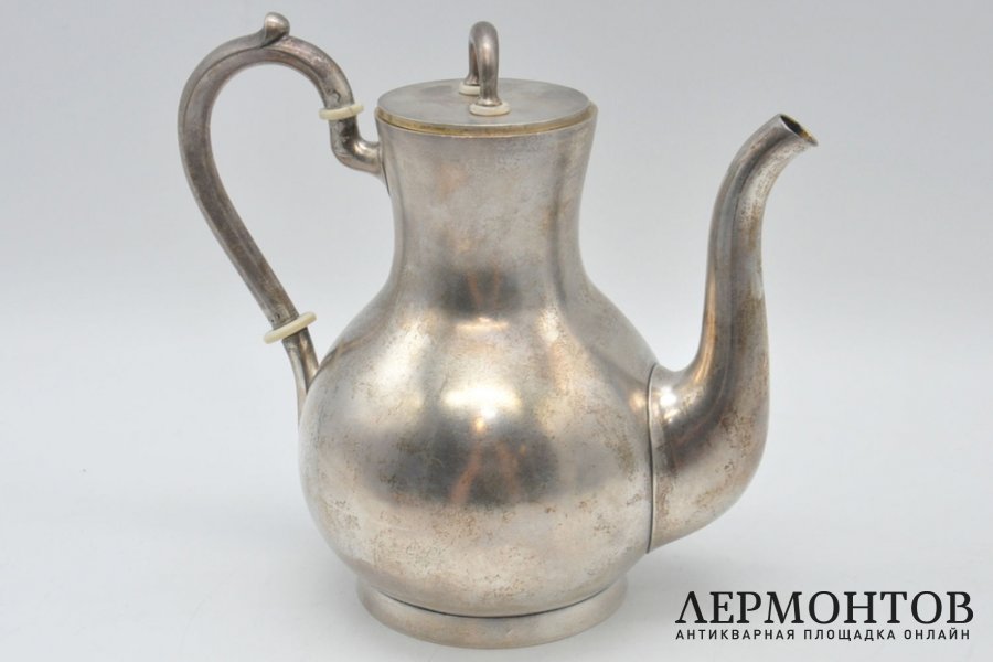Чайник заварочный. Серебро 84 пробы. Российская империя, Овчинников, 1893 год.