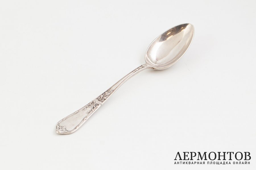 Чайные ложки 4 шт. Российская Империя, Н. Павлов, 1908-1917 гг.  Серебро 84 пробы.