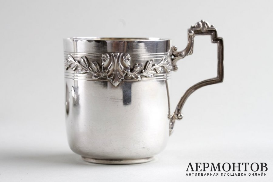 Две кофейные пары из серебра 950 пробы. Стиль ампир. Франция, XIX в.