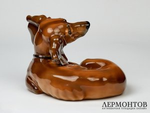 Статуэтка «Такса». Фарфор, Rosenthal, Германия, 1955 год