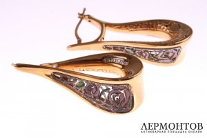 Серьги Graziella. Золото 585. Италия