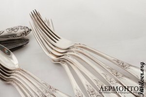 Столовый сервиз Radke. Серебро 84. Российская империя