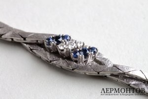 Браслет. Сапфиры, бриллианты. Золото 750 пробы. 