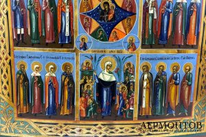 Икона с сюжетами. Россия, кон. 19 - нач. 20 века. Дерево, левкас, темпера.