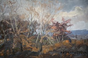 Картина из серии Весна-Лето. N5. Чурсин К.Н. Картон, масло. XX в.
