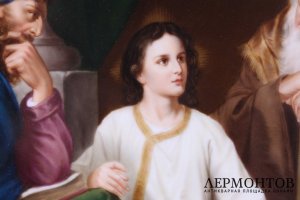 Пласт. Иисус в храме. Генрих Гоффман. Фарфор, живопись. Германия, KPM.