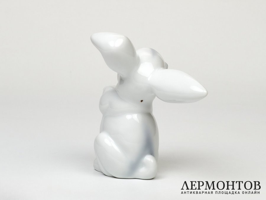 Статуэтка «Заяц». Фарфор, Rosenthal, Германия, 1960 год