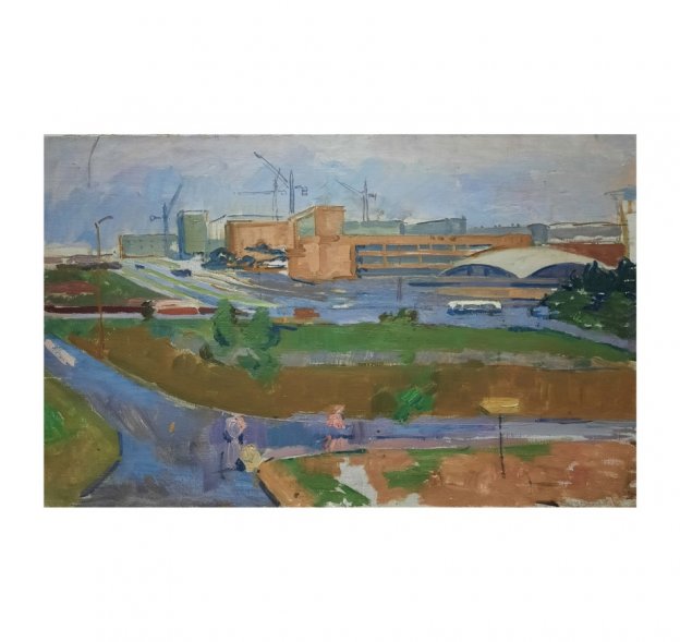 Картина Юго-Запад, Москва. Строительство. СССР, Е.В. Каменецкая, 1960-е гг.