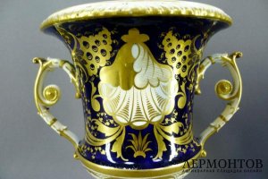 Парные вазы. Фарфор, ручная роспись. Франция, XIX век. 