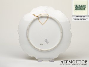 Тарелка «Олень». Фарфор, Zeh, Scherzer & Co., 1880–1910 годы