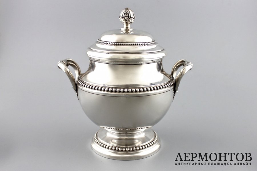Сахарница в стиле ампир. Lappara. Серебро 950 пробы. Франция, 1900-е гг.
