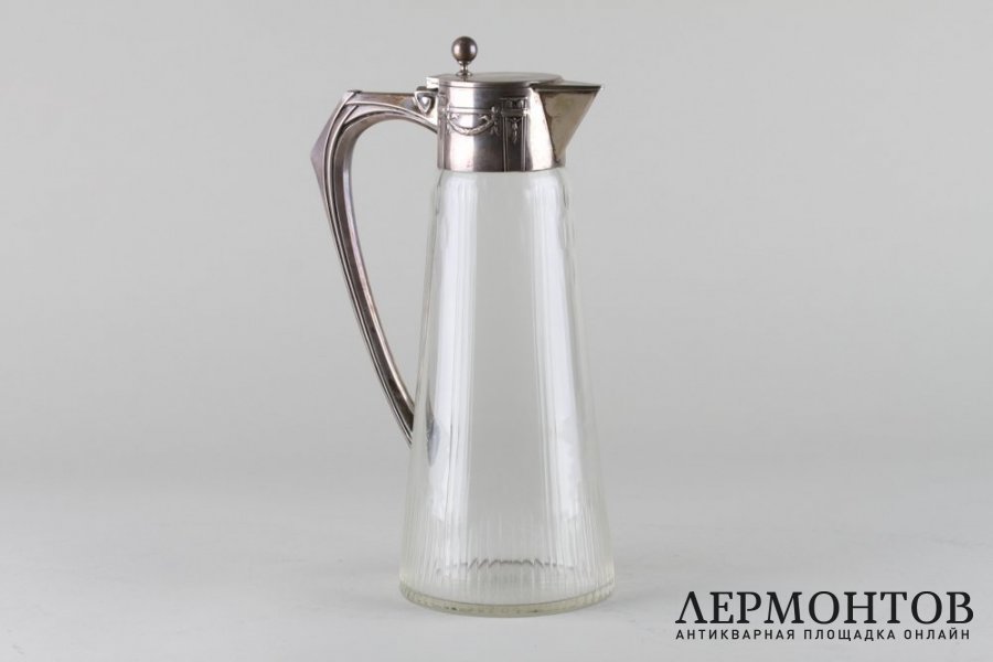 Графин с серебром 800 пробы. Германия, мастерская Fr.Kraemer,к.19-н.20 века.