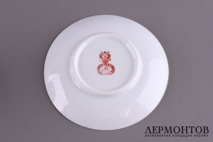 Кофейная пара с изображением розочек. Россия, завод Гарднера, XIX в.