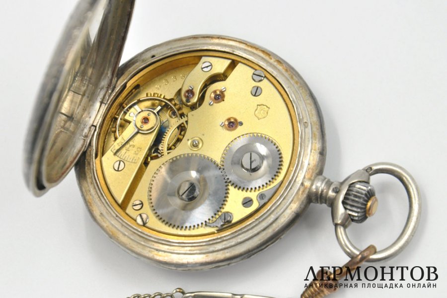 Часы карманные. Серебро, золото. Швейцария, механизм IWC, 1900-1910е гг.