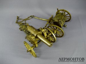 Модель пушки. Бронза, дерево. Франция, XIX век.