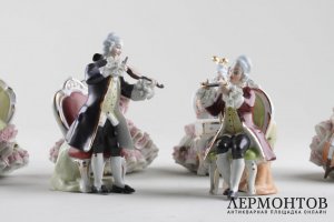 Статуэтки Оркестр. Фарфор. Wilhelm Rittirsch Porcelain. Германия. XXв.