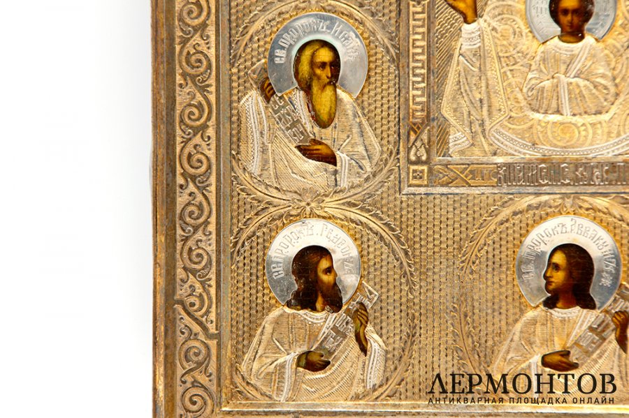 Икона Богоматерь Знамение, Курская-Коренная. Серебро. Россия, 1899-1908 гг. Темпера.
