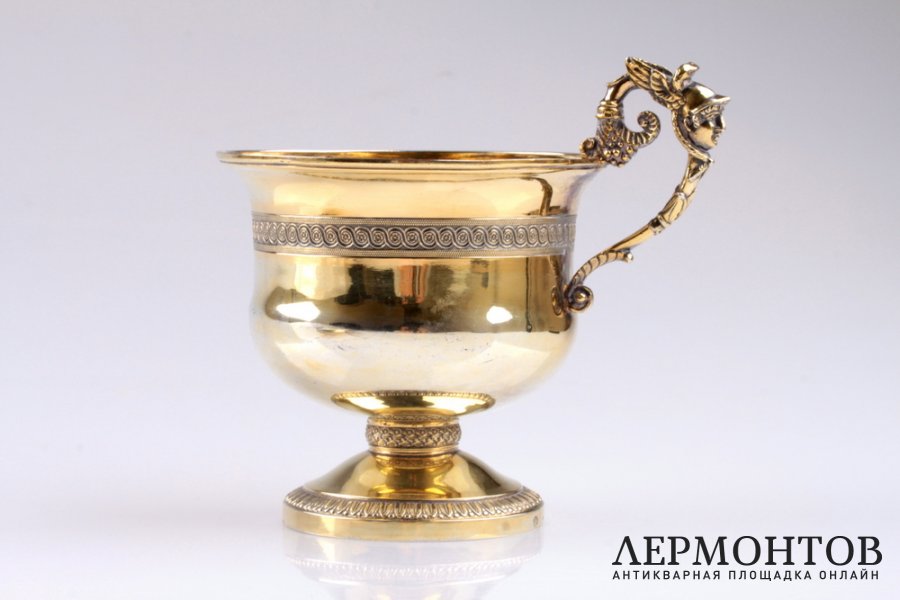Чайная пара. 1819-1838 годы. Серебро 950. Франция