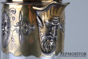 Графин в викторианском стиле. Серебро 925 пробы, стекло. Лондон, 1853 г.
