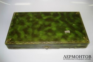 Столовый набор для закусок. Серебро 950 пробы, сталь, золочение. Франция, XIX век.
