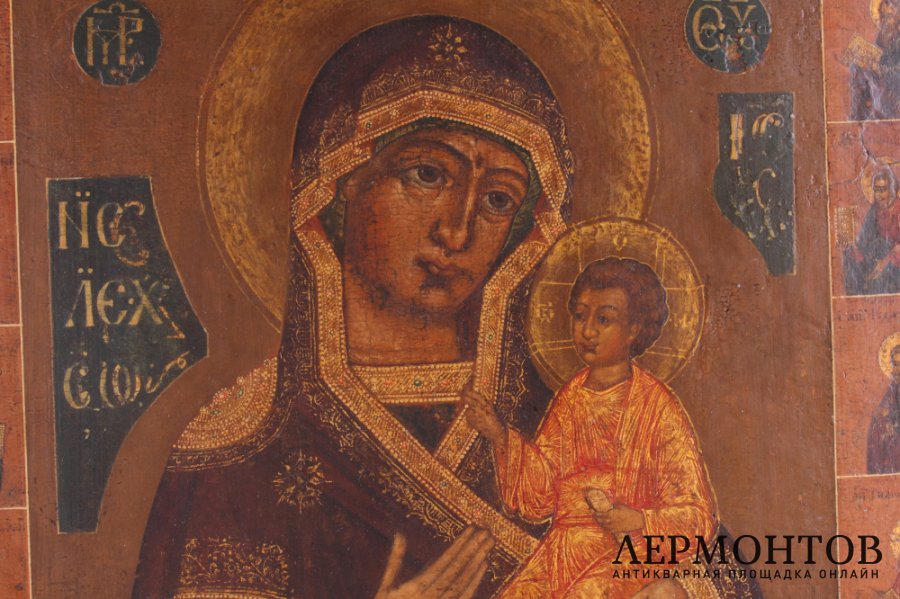 Икона. Богородица Иверская. Дерево, левкас, темпера. Россия, XVII век.