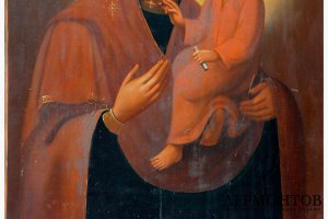 Экспертиза. Икона храмовая. Богоматерь Тихвинская. Россия, вторая пол. XIX в. Масло