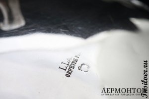 Чайно-кофейный сервиз Leon LAPAR. Серебро 950. Франция
