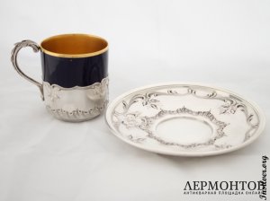 Кофейный сервиз. Серебро 950. Франция