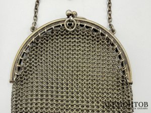 Сумочка Кольчуга. Зап. Европа, 20 век. Серебро 800 пробы.