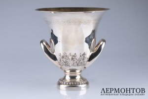 Ведро для льдабутылки. Франция, ювелирная фирма Cartier. 2 половина 20 века. Серебро 950. 