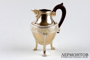 Чайный сервиз в стиле ампир. Aucoc. Серебро 950, золочение. Франция, XIX в.
