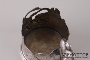 Подстаканник Лебеди. Российская Империя, Михаил Тарасов, 1908-1917 гг. Серебро 84 пр.