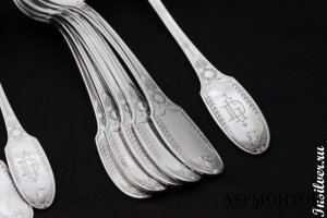 Столовый сервиз Puiforcat. Серебро 950 пробы. Франция