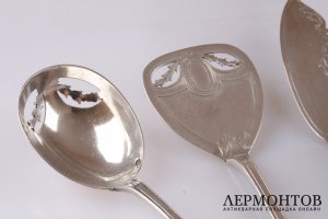 Набор для закусок Tetard Freres. Серебро 950. Франция