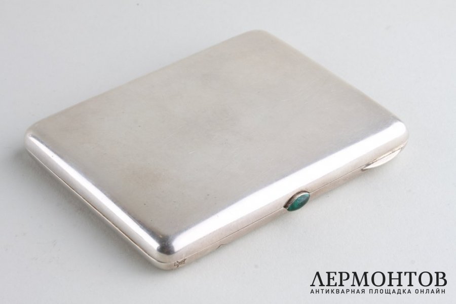 Портсигар. Серебро 84 пробы. Российская империя, 12 артель, 1908-17.