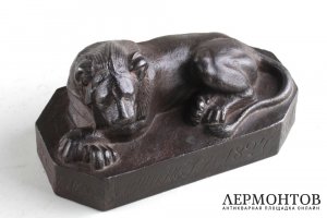 Статуэтка Лев. Бронза. Российская империя. Верх-Исетский завод. 1824 г.