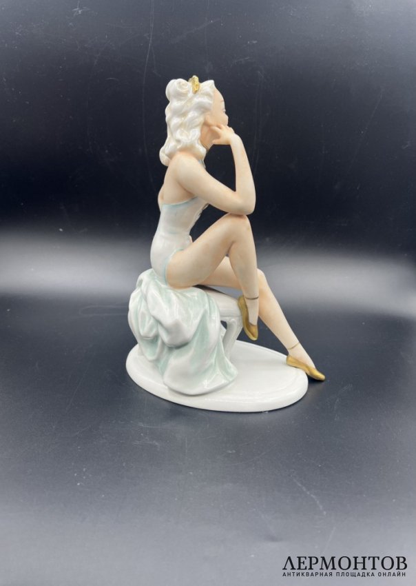 Статуэтка «Балерина». Фарфор, роспись, Unterweissbach, Германия, 1950–1960-е годы