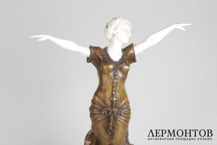 Скульптура Танцовщица в стиле Ар Деко. Франция, Париж, авт. T. Lemoyne, 1920-е гг. 