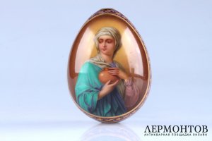 Пасхальное яйцо Ребекка у колодца. Россия, ИФЗ, 1850-1860 гг. Фарфор, роспись. Экспер