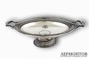 Ваза в стиле ампир с маскаронами. Серебро 800 пробы. Германия