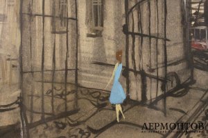 Картина Ромадин М.Н. Эскиз к фильму Застава Ильича. 1960е.