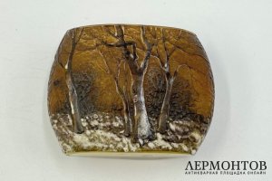 Ваза с пейзажем в стиле Модерн. Франция, Нанси, фирма Daum, 1910-е гг. Стекло.