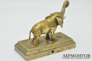 Статуэтка Слон. Бронза, кость. Европа, 1890-1920е гг.