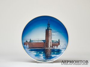 Тарелка настенная «Рождество 1984, Стокгольм». Фарфор, Rosenthal, Германия