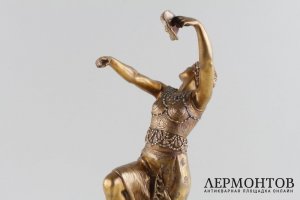 Скульптура Танец с маской. Joe Descomps. Бронза, золочение. Франция, 1920-е гг.