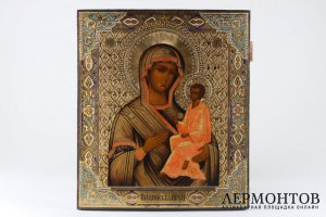 Икона Богоматерь Тихвинская. Россия, кон. 19 в. Дерево, левкас, темпера.