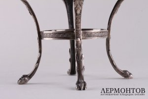 Ваза с хрустальной вставкой в классическом стиле. Серебро 800 пробы. Германия, к.19 в
