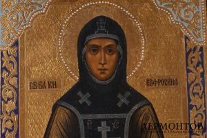 Икона Святая Евфросиния. Россия. 2 пол. 19 в.
