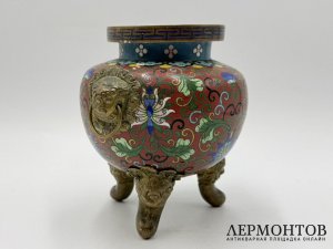 Курительница. Китай, 19 век. Эмаль клуазоне.